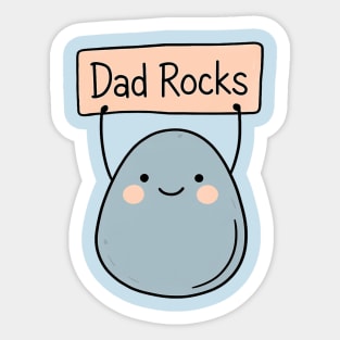 Dad Rocks Father's Day Design Sticker